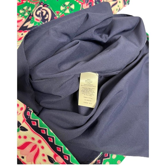 Talbots Womens Shift Dress Size 2P Sleeveless Multicolor Geometric Fringe Knee - Picture 12 of 12